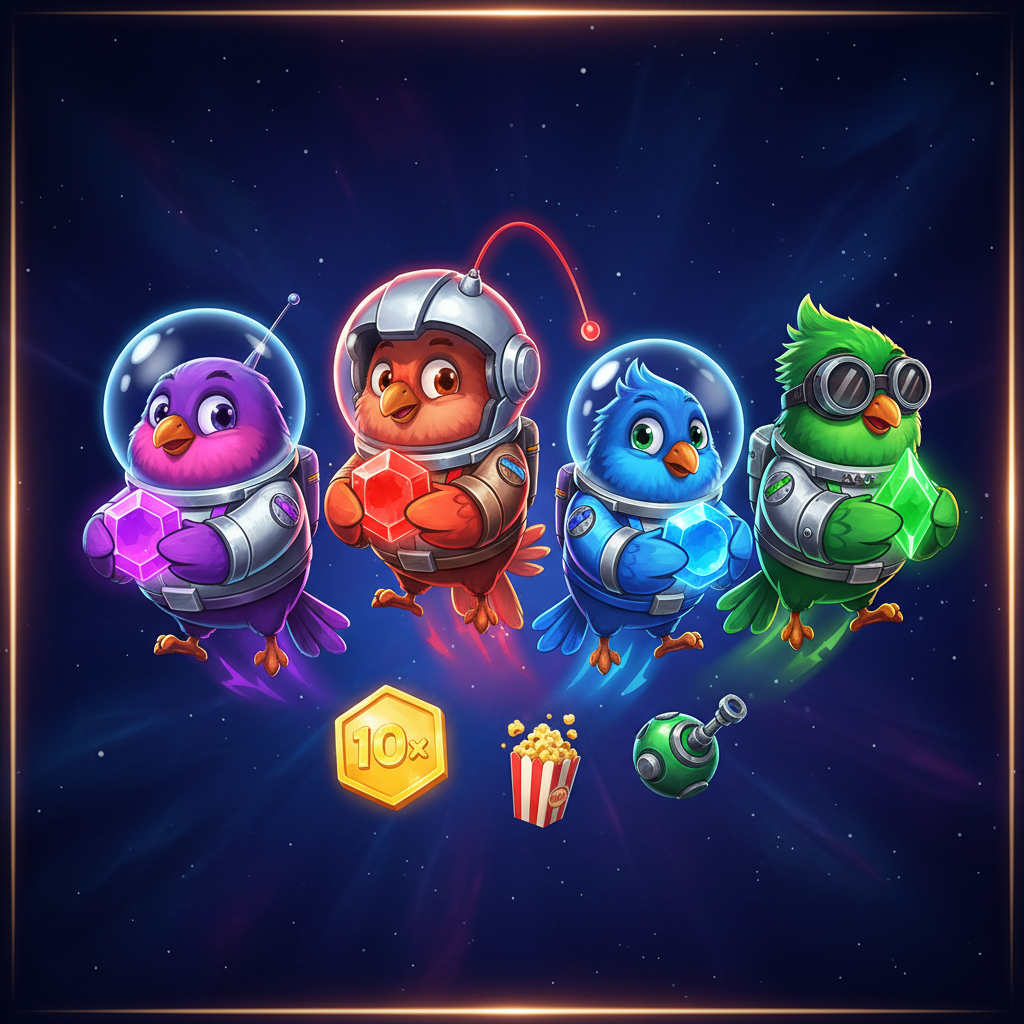 Die vier Sammelvögel in Pirots 4