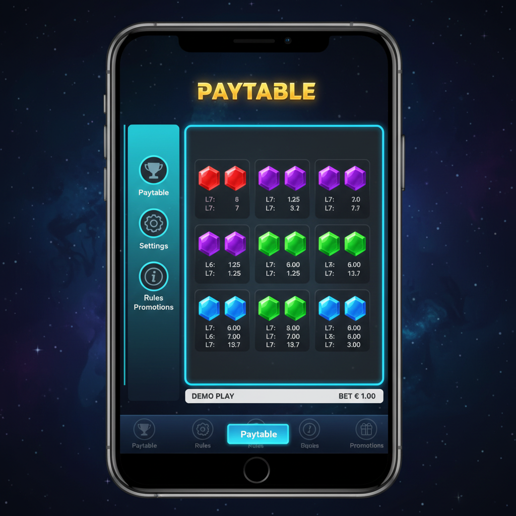 Pirots 4 – Auszahlungstabelle auf dem Mobilgerät